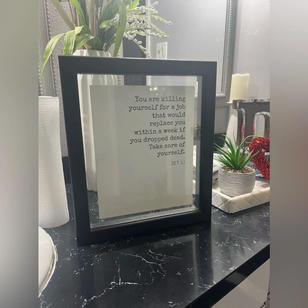 Inspirational Quote Framed